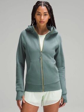 Lululemon Scuba Hoodie Full zip gold green